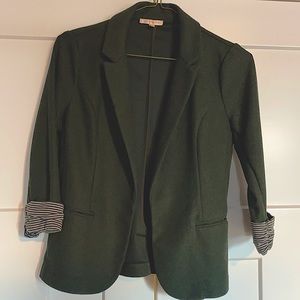 Skies Are Blue Dark Green Blazer, Size Small